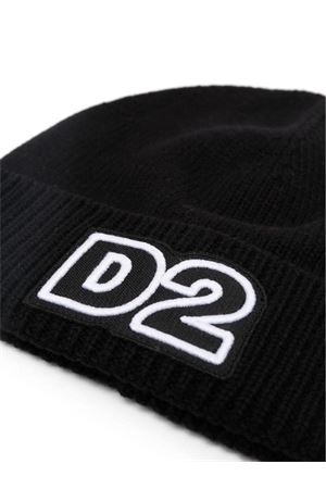 Black wool-cotton blend beanie DSQUARED KIDS | DQ1806D00WCDQ900